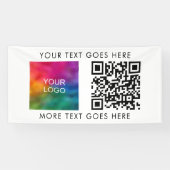 カスタム最高のBusiness Logo QRコードモダンテンプレート 横断幕 (横)