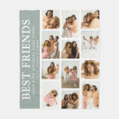 カスタム最高のFriendsギフトトレンディーモダン写真グリッド フリースブランケット (正面)