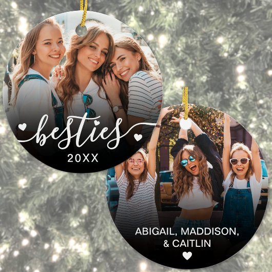 カスタム最高のFriends 2 Photo Keepsake セラミックオーナメント