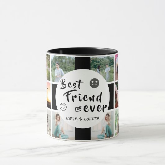 カスタム最高のFriends Forever 16-Photo Collage Mug マグカップ (中央)