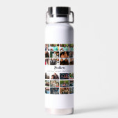 カスタム最高のFriends Forever Brothersフォトコラージュ ウォーターボトル (背面)