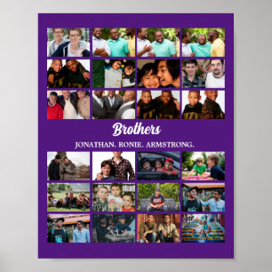 カスタム最高のFriends Forever Brothersフォトコラージュ ポスター