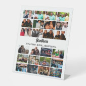 カスタム最高のFriends Forever Brothersフォトコラージュ 台座サイン (正面)