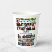 カスタム最高のFriends Forever Brothersフォトコラージュ 紙コップ (裏面)