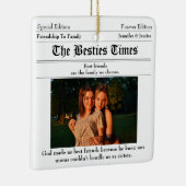 カスタム最高のFriends Newspapard 2写真 セラミックオーナメント (右)