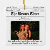 カスタム最高のFriends Newspapard 2写真 セラミックオーナメント (正面)