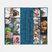 カスタム最高のGramona Ever 12 Photo Collage エレガント フリースブランケット (正面(横))