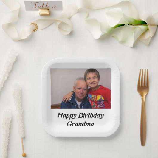 カスタム最高のGrandpa Everフォト紙プレート ペーパープレート (ウェディング)