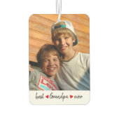 カスタム最高のGrandpa Ever 2写真 カーエアーフレッシュナー (裏面)