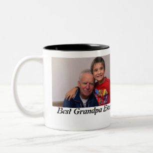 カスタム最高のGrandpa Ever Photo ツートーンマグカップ