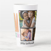 カスタム最高のMOM Ever写真数々の カフェラテマグ (正面)