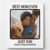 カスタム最高のMom Ever 頼 Just Kids  Name Photo フォトプラーク (正面)