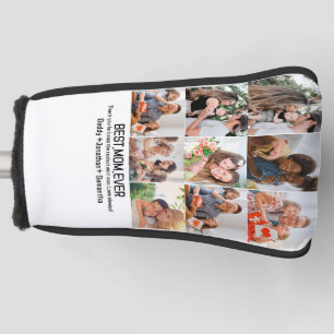 カスタム最高のMom Ever Mothers Day 9 Photo Collage ゴルフヘッドカバー