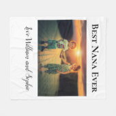 カスタム最高のNana Ever写真 フリースブランケット (正面(横))