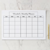 カスタム月パーソナライズされたプランナー ペーパーパッド (インサイチュ)