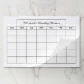 カスタム月パーソナライズされたプランナー ペーパーパッド (折り畳み)