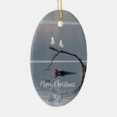 カスタム月付きカモメ鳥獣野生動物 セラミックオーナメント (右)