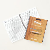 カスタム木モダンデザインシンプルエレガントレシピ ノートブック (内部)