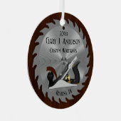 カスタム木工鋸刃板 メタルオーナメント (正面右)