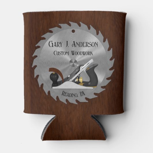 カスタム木工鋸刃板 缶クーラー (正面)