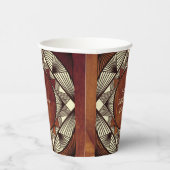 カスタム木素朴モダン男らし誕生日 紙コップ (右)