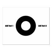 カスタム木製アートスタンプ二重文字ジェットブラックカラー ラバースタンプ (インプリント)