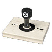 カスタム木製アートスタンプ二重文字ジェットブラックカラー ラバースタンプ (スタンプ)