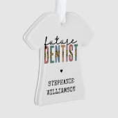 カスタム未来の歯科歯科歯科医学生の贈り物 オーナメント (正面)