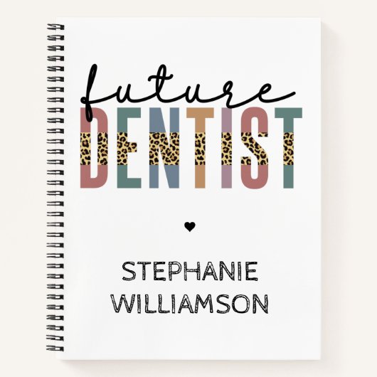 カスタム未来の歯科歯科歯科医学生の贈り物 ノートブック (正面)