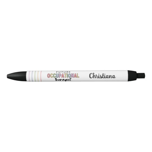 カスタム未来OT職業セラピストOT学生 黒ボールペン (正面)