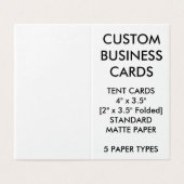 カスタム本の折り畳み名刺 名刺 (外部フラット)