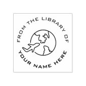 カスタム本エンボッサー | ワールドトラベラーズフライト ラバースタンプ (インプリント)