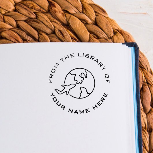 カスタム本エンボッサー | ワールドトラベラーズフライト ラバースタンプ