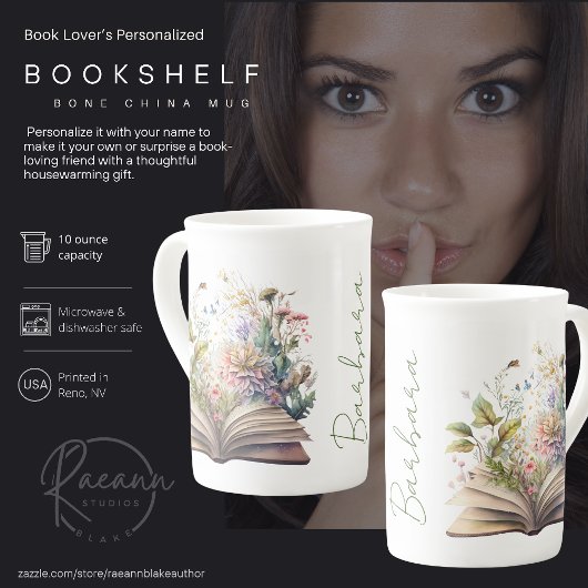 カスタム本棚ボーン中国マグカップ ボーンチャイナマグカップ