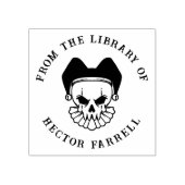 カスタム本 | ゴシックジェスタースカル ラバースタンプ (インプリント)