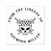 カスタム本 | ゴシック様式の海賊スカル セルフインキングスタンプ (デザイン)