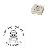 カスタム本 | スカルスタイリッシュゴシック ラバースタンプ (押印)