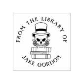 カスタム本 | スカルスタイリッシュゴシック ラバースタンプ (インプリント)