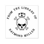 カスタム本 | 王冠を持つゴシックスカル セルフインキングスタンプ (デザイン)