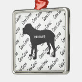 カスタム杖コルソドグシルエット メタルオーナメント (左)