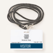 カスタム来場者ゲストレゴロゴ会社名ID バッジ (正面ランヤード)