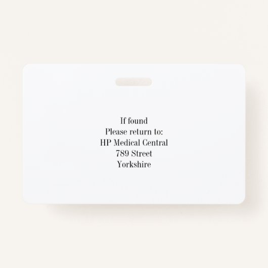 カスタム来場者ゲストロゴ会社名写真ID バッジ (裏面)