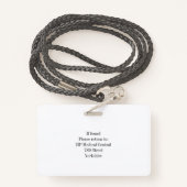 カスタム来場者ゲストロゴ会社名写真ID バッジ (裏面ランヤード)