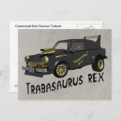 カスタム東ドイツのトラバントカー ポストカード (正面/裏面)