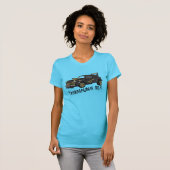 カスタム東ドイツのトラバントカー Tシャツ (正面フル)