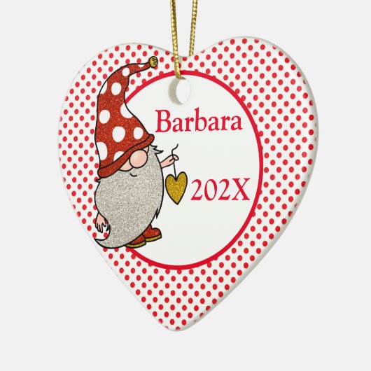 カスタム格言クリスマスツリー セラミックオーナメント (左)