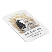 カスタム格言パンパスグラス20周年結婚記念 マグネット (右側)