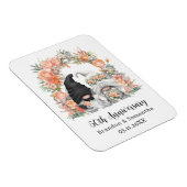 カスタム格言ピーチフローラ50周年結婚記念 マグネット (右側)