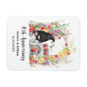 カスタム格言フローラ3月10日結婚記念 マグネット (横)