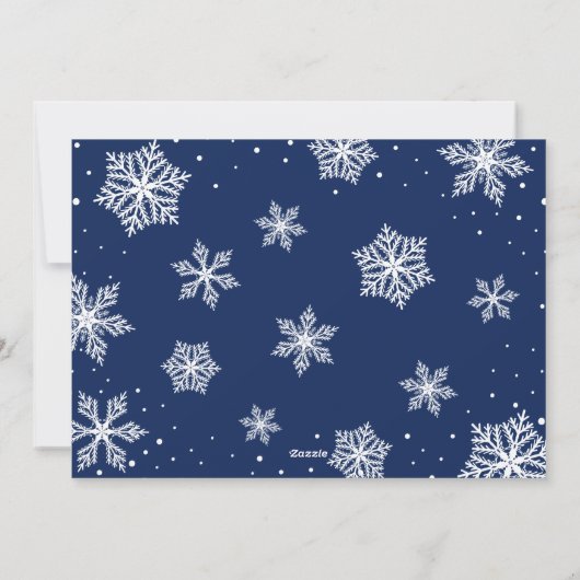 カスタム格言ブルーメリークリスマス シーズンカード (裏面)